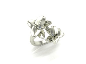blume ring inspiriert by kolumbianisch orchideen schmuck blumenring ring_für_dame orchidee rose botanisch ringe 3d print model - Mito3D