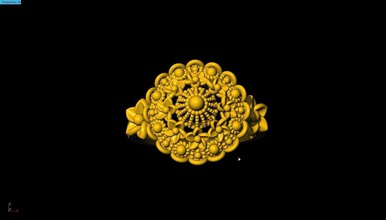 flor anillos Laos anillo oro joyería joya 3d print model - Mito3D