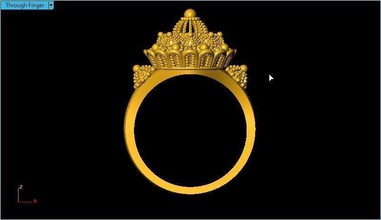 flor anillos Moda anillo imprimible oro joyería joya 3d print model - Mito3D