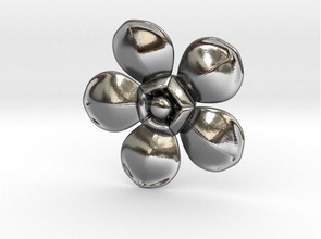 flower shaped pendant jewelry flowers pendants charm 3d 3dmodel gift printable silver gold suculent plant ornamental 3d print model - Mito3D