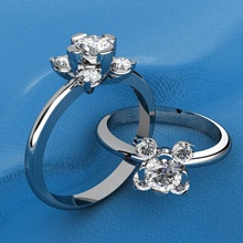 fleur de style anneau la mariée engagment d'anniversaire mariage or l'anneau joyau bijoux imprimable célébration cadeau l'amour présent romantique saint-valentin botanique mode beauté les anneaux 3d print model - Mito3D