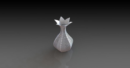 blume vase druckbar wasser kunst design architektur modern haushaltswaren prototyp entwickeln haus küche essen plastik stil produkt lebensmittel wissenschaftlich dekor 3d print model - Mito3D