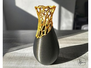 flower vase beautiful designer decoration flowers fashion 3d print model - Mito3D