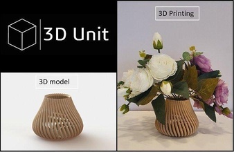 fleur vase 3d modèle nature élégant articles ménagers bois matériel impression maison décor 3d print model - Mito3D