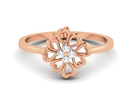 Blume Frauen Diamant Ring 3dm Einzelheiten Ringe Hochzeit Engagement Juwel Schmuck druckbar Gold Silber Platin Luxus wertvoll Rose 3d print model - Mito3D