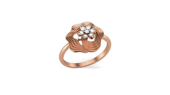 Blume Frauen Ring Ohrringe Anhänger einstellen 3dm stl 3mf glb Ohrring Hochzeit Engagement Ringe Schmuck Diamant Juwel Halskette Combo 3D print model - Mito3D