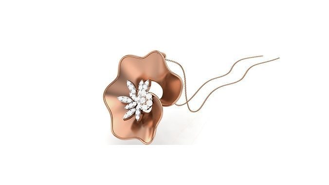 flower women ring earrings pendant set 3dm stl 3mf glb render earring wedding engagement rings jewelry diamond jewel jewellery necklace pendants combo 3D print model - Mito3D