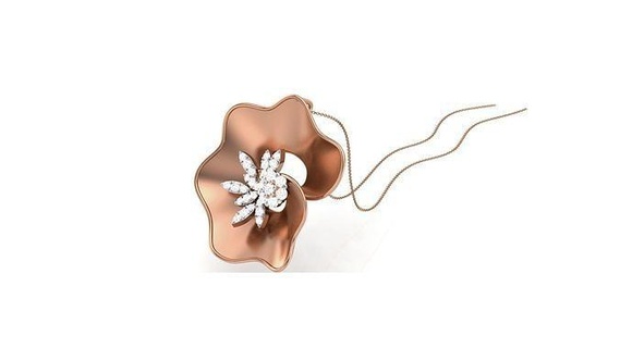 flower women ring earrings pendant set 3dm stl 3mf glb render earring wedding engagement rings jewelry diamond jewel jewellery necklace pendants combo 3d print model - Mito3D