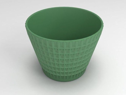 flowerpot 3d print model pot 3dprint flower house decor 3d print model - Mito3D