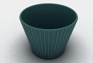 flowerpot 3d print model pot 3dprint flower house decor hobby diy 3d print model - Mito3D
