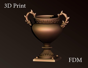 Blumentopf Rom Haus 3dprint 3d drucken fdm ender3 creality highpoly zbrush pot vase bedruckbar ist Dekor 3d print model - Mito3D