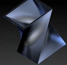 pot fleur spirale cube abstrait conception maison décor 3d print model - Mito3D