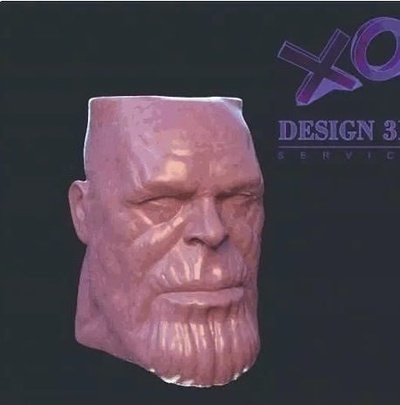 saksı thanos hayret oyunlar oyuncaklar sonsuzluk yenilmezler ev dekor 3d print model - Mito3D