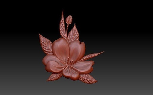 flores decoración alivio decorativo floral pion florete cnc Arte 3d print model - Mito3D