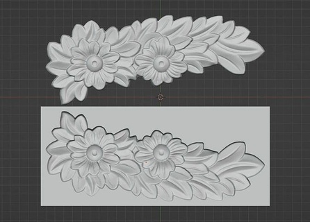 flowers leaves relief-mold 3d print cnc decoration siliconemold mould resin epoxy hobby diy printable stl art sculptures sculpture handmade jewelry mold casting ornaments scans replicas silicone house decor 3d print model - Mito3D