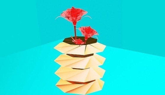 fleurs pot cadeau fleur roses joyau décoration 3d imprimable haute résolution maison décor 3d print model - Mito3D