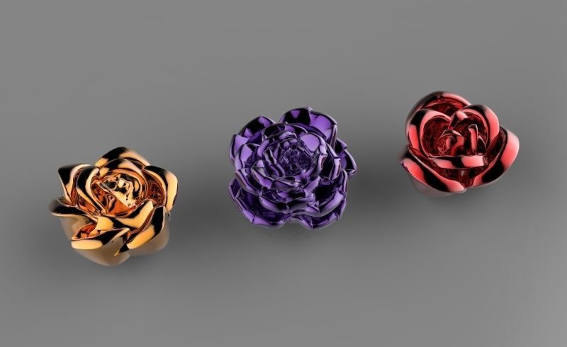 Blumen, die rose Kunst Blumen Blume pflanze Natur Duft Skulpturen 3D print model - Mito3D