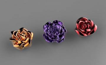 Blumen, die rose Kunst Blumen Blume pflanze Natur Duft Skulpturen 3d print model - Mito3D