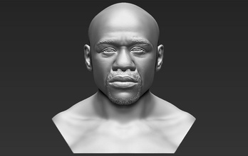 floyd mayweather bust 3d printing ready stl obj formats boxing boxer famous sports celebrity hollywood mike tyson anthony joshua klitschko mcgregor conor nurmagomedov khabib fight fighter art sculptures 3d print model - Mito3D