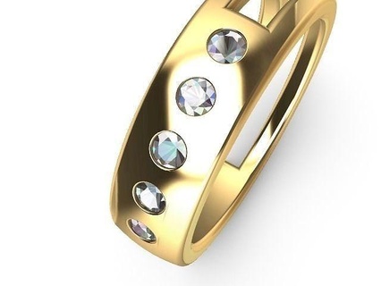 spülen Diamant Ring stl verifiziert Schmuck druckbar Mode Prototyp entwickeln 3d cad stilvoll Design Gold Rahmen Designer Männer klassisch Ringe 3d print model - Mito3D