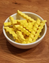 fluted fries riffelpommes easyprint games-toys frenchfries pommes flutedfries kitchen kueche spiel play kochen cook fried food cooking games toys 3d print model - Mito3D