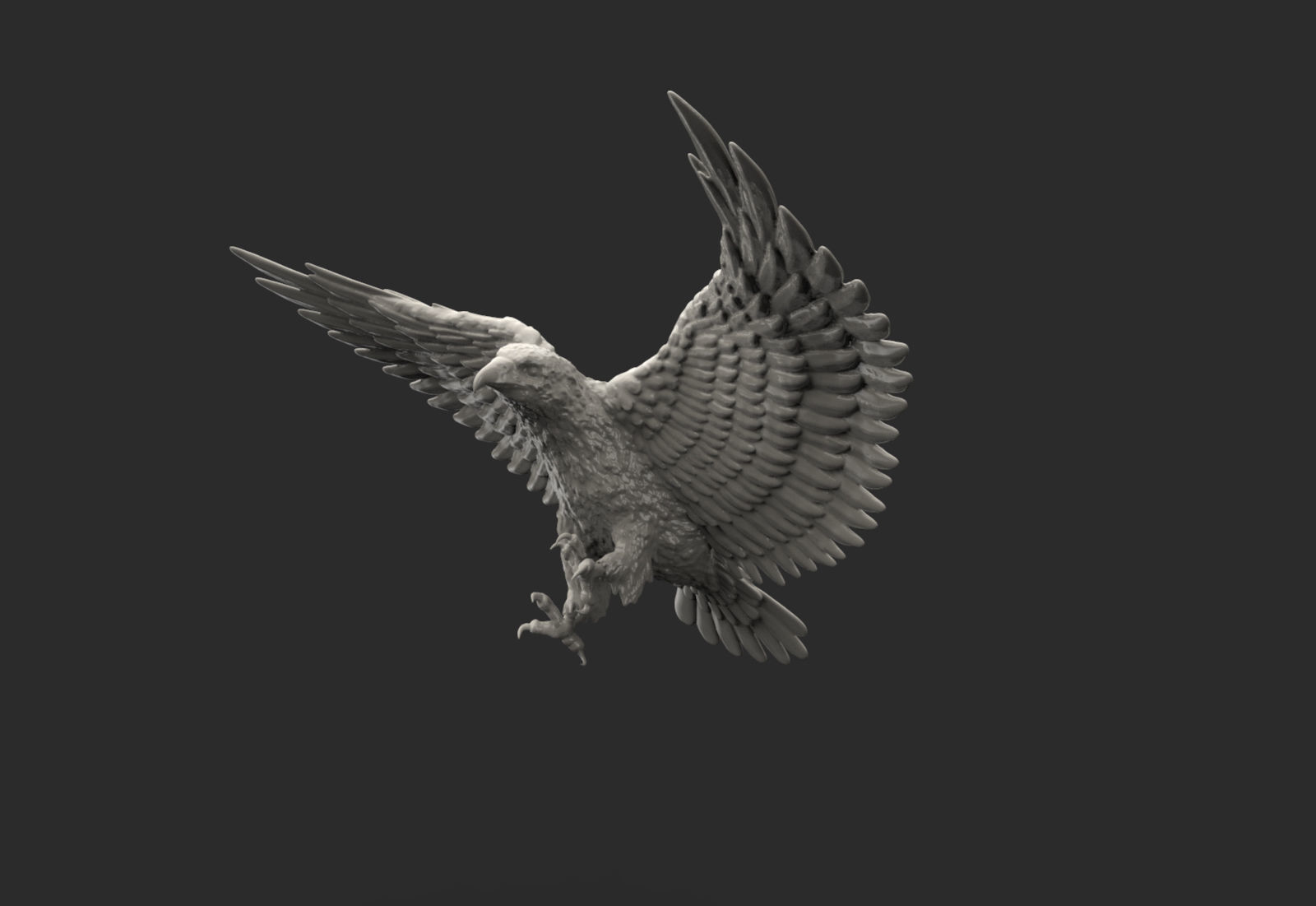 Kartal heykel uçun sanat sinek kuş baskı heykeller 3D print model - Mito3D