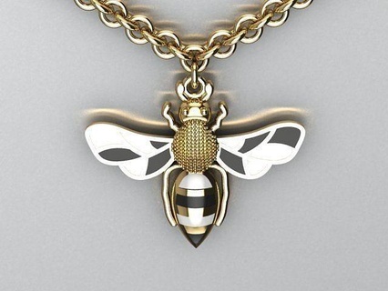 uçmak kolye takı altın yazdırılabilir gümüş elmas mücevher Mücevher 3djewelry 3dpendant sinek takısı uçan pandantif emaye minesi 3d print model - Mito3D