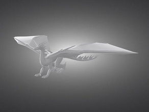 volare drago arte statuetta figurina magia giocattolo giochi giocattoli 3d print model - Mito3D