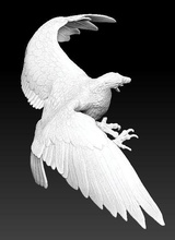 fliegend adler figur tiere landschaft dekor statuette statue jagd flügel schnabel klaue skulptur königlich feder kralle falke vogel vögel kunst skulpturen 3d print model - Mito3D