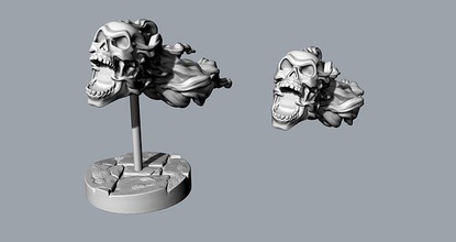 flying head skull display model animal characters game printable sculpture decorative goblin mage mesh electronic games toys 3d print model - Mito3D