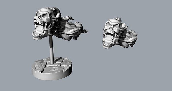 flying head skull display model animal characters game printable sculpture decorative goblin mage mesh electronic hobby diy mechanical parts 3d print model - Mito3D