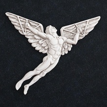 fliegend icarus engel symbol flügel statue skulptur kunst skulpturen schmuck anhänger gold silber druckbar 3d print model - Mito3D