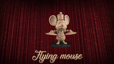 flying mouse player fantasy football toy game miniature 3d 3dsculpture amouseorchestra gametoys miniatures bloodbowl gamers play games toys board 3d print model - Mito3D