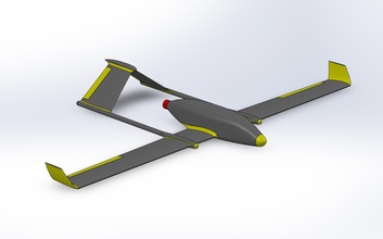 fmd 1 rc uçak uçan göz konsept hobi rcplane 3dprint sağlam yapı uav askeri kendin yap 3d print model - Mito3D