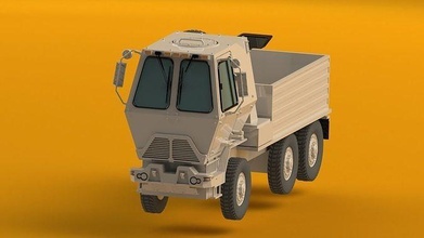 fmtv a2 camión 6x6 Ejército militar camino 3d impresión Listo soldado arte pasatiempo defensa real bricolaje diy automotor variante 3d print model - Mito3D