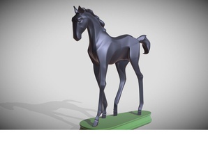 puledro cavallo bambino animale 3d stampabile arte sculture 3d print model - Mito3D