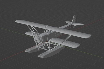 fokker vii seaplane dutch ww2 airplane hobby diy 3d print model - Mito3D