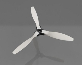 foldable 3-blade propeller 8x4 clark prop 3dprint 3dprintable 3ddesign highquality aviation aerospace rc rcplane rchelicopter hobby diy uav engineering 3d print model - Mito3D