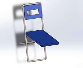 folding chair plastic design furniture hobby diy mechanical parts 3d print model - Mito3D