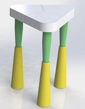 pieghevole puzzle tavolo gambe stampa cavo Roskladnoy base bambini asilo Giochi giocattoli 3d print model - Mito3D