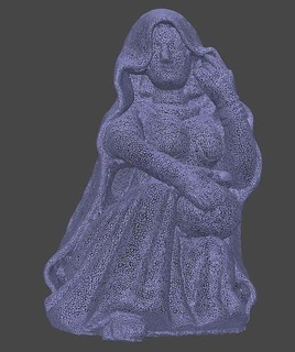 folk artista arte figura donna antico 3d print model - Mito3D