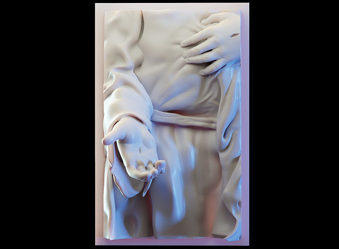 venir seguir escultura 3d impresión jesús cristo jesucristo salvador lds santos mormón templo estatua sud dios manos evangelio arte esculturas cristiano biblia 3D print model - Mito3D