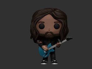 foo kämpfer foofighters dave grohl felsen musik toon spielzeug hobby spiele spielzeuge 3d print model - Mito3D
