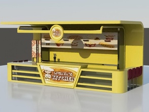 food stall 3ds max architecture 3dmodeling 3dsmax arnold foodstall art 3d print model - Mito3D