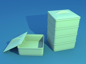 caja comida apilar of plastico cajas cocina kook hogar casa utensilios beber utensilio aparato pan 3d print model - Mito3D