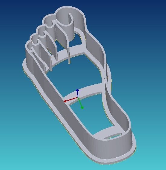 pé cortador de cookie a casa unhas pés cozinha jantar 3D print model - Mito3D