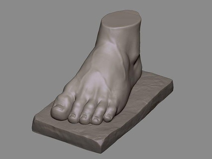 ayak heykel 1 Artchallenge anatomi Sanat referans vücut araç heykeller 3d print model - Mito3D