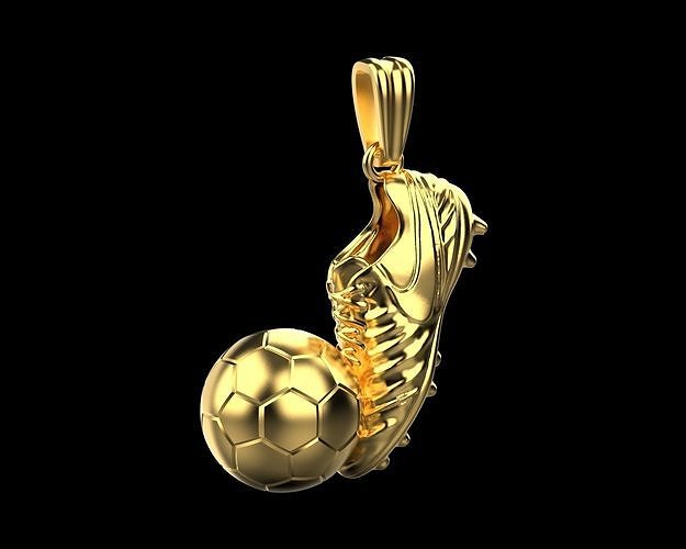 football boot ball pendant n76 soccer boots cleat cleats sport shoes sneakers pes foot jewelry pendants print 3D print model - Mito3D