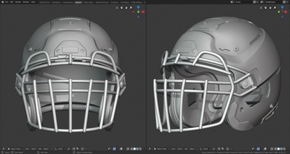 moderno futebol capacete máscaras esporte proteção destroços pedregulho passatempo faça máscara facial miniatura memorabilia réplica nfl equipamento segurança ncaa jogador miniaturas 3d print model - Mito3D