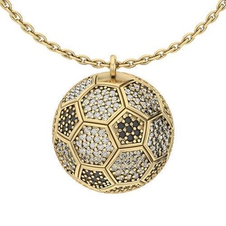 futebol pingente joalheria ouro prata pingentes imprimível diamante jóias jóia colar gema platina brilhante bola 3d print model - Mito3D